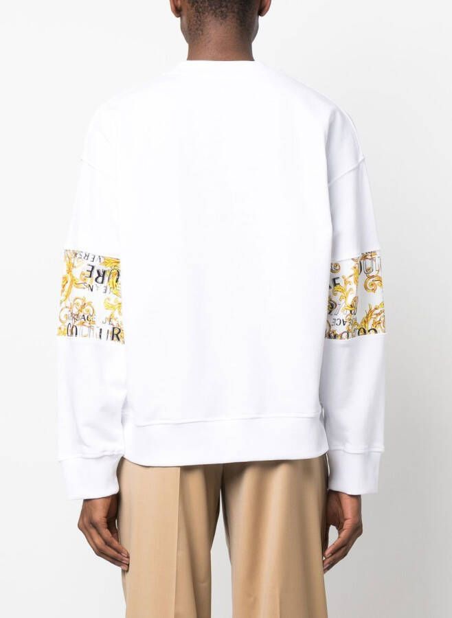 Versace Jeans Couture Sweater met logoprint Wit