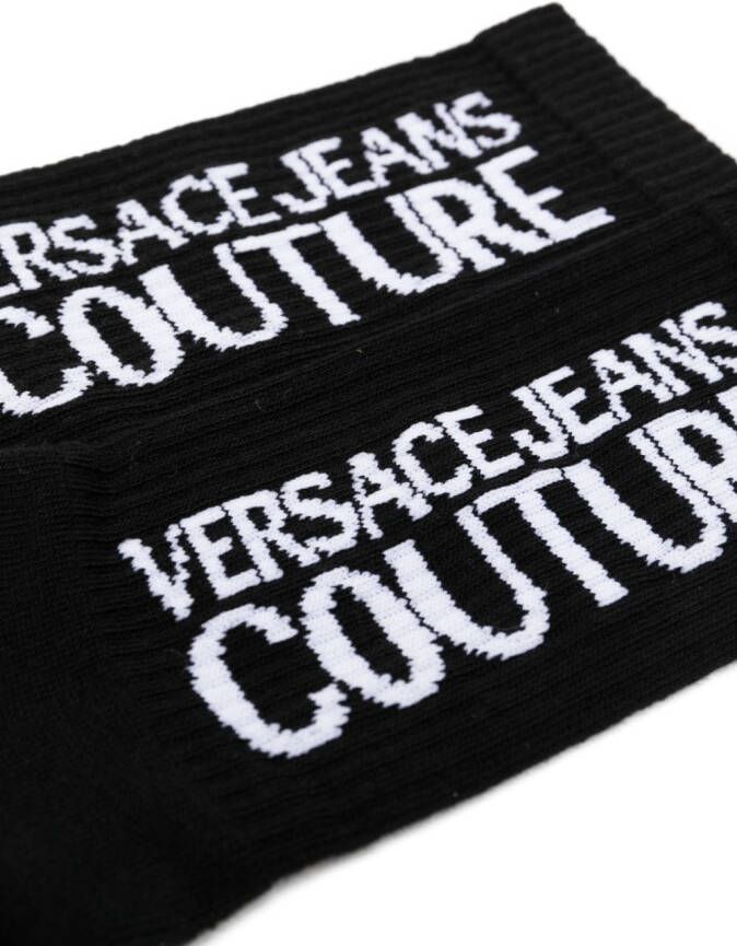 Versace Jeans Couture Sokken met logoprint Zwart