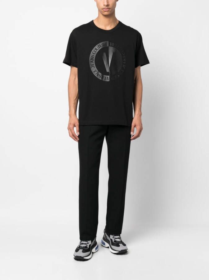 Versace Jeans Couture T-shirt met logoprint Zwart