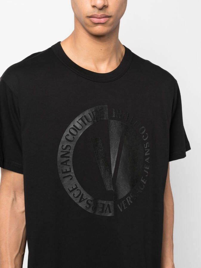 Versace Jeans Couture T-shirt met logoprint Zwart