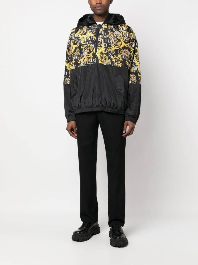 Versace Jeans Couture Hoodie met logoprint Zwart
