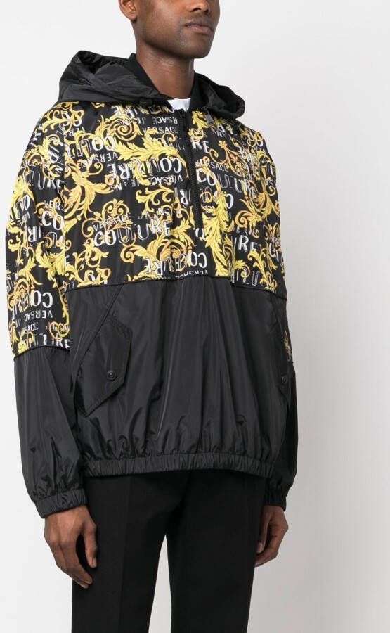 Versace Jeans Couture Hoodie met logoprint Zwart