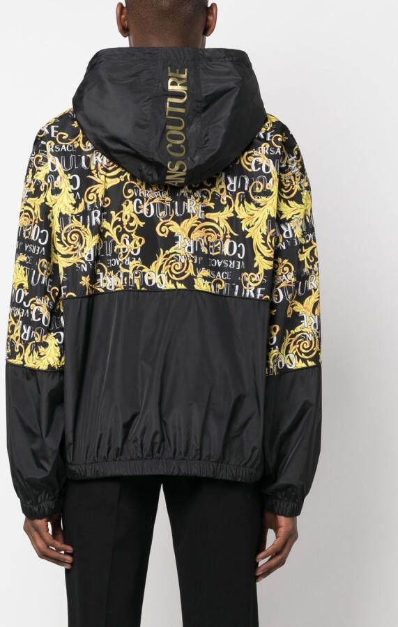 Versace Jeans Couture Hoodie met logoprint Zwart