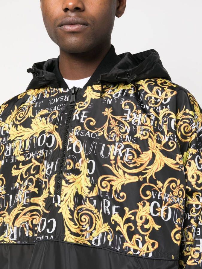 Versace Jeans Couture Hoodie met logoprint Zwart