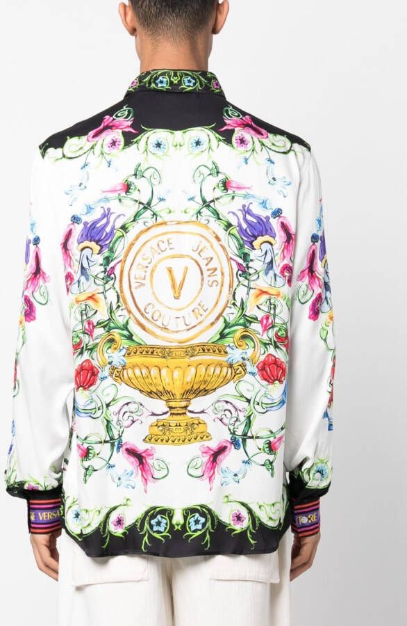 Versace Jeans Couture Overhemd met logoprint Wit