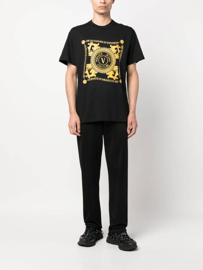Versace Jeans Couture T-shirt met logoprint Zwart