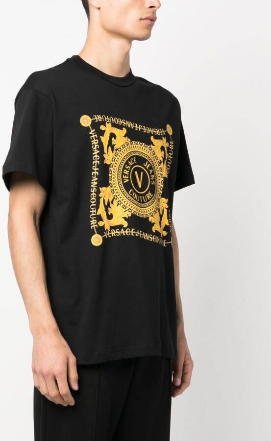 Versace Jeans Couture T-shirt met logoprint Zwart