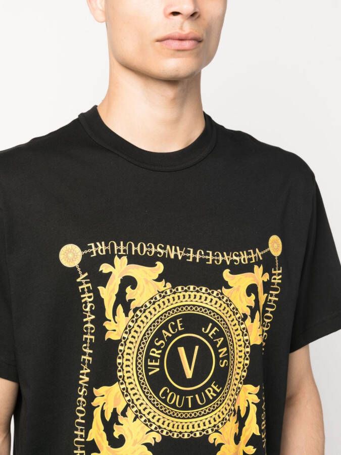 Versace Jeans Couture T-shirt met logoprint Zwart