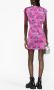 Versace Jeans Couture Mini-jurk met logoprint Roze - Thumbnail 4
