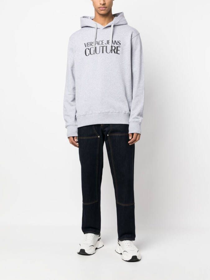 Versace Jeans Couture Hoodie met logoprint Grijs