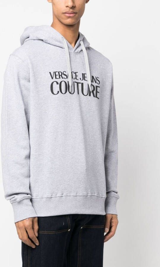 Versace Jeans Couture Hoodie met logoprint Grijs