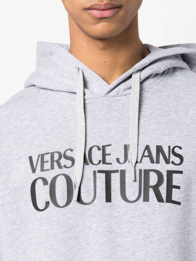 Versace Jeans Couture Hoodie met logoprint Grijs