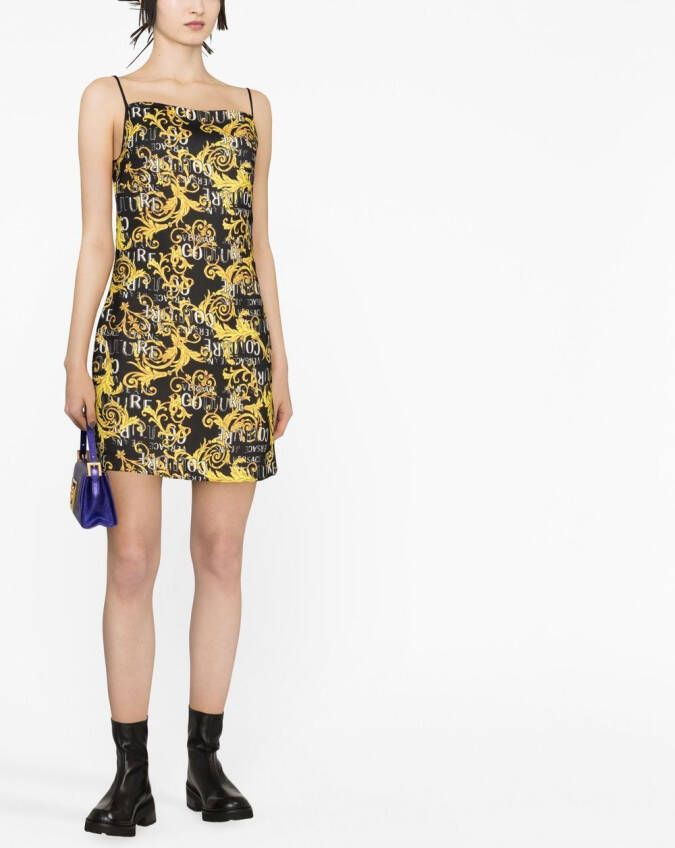Versace Jeans Couture Mouwloze mini-jurk Zwart