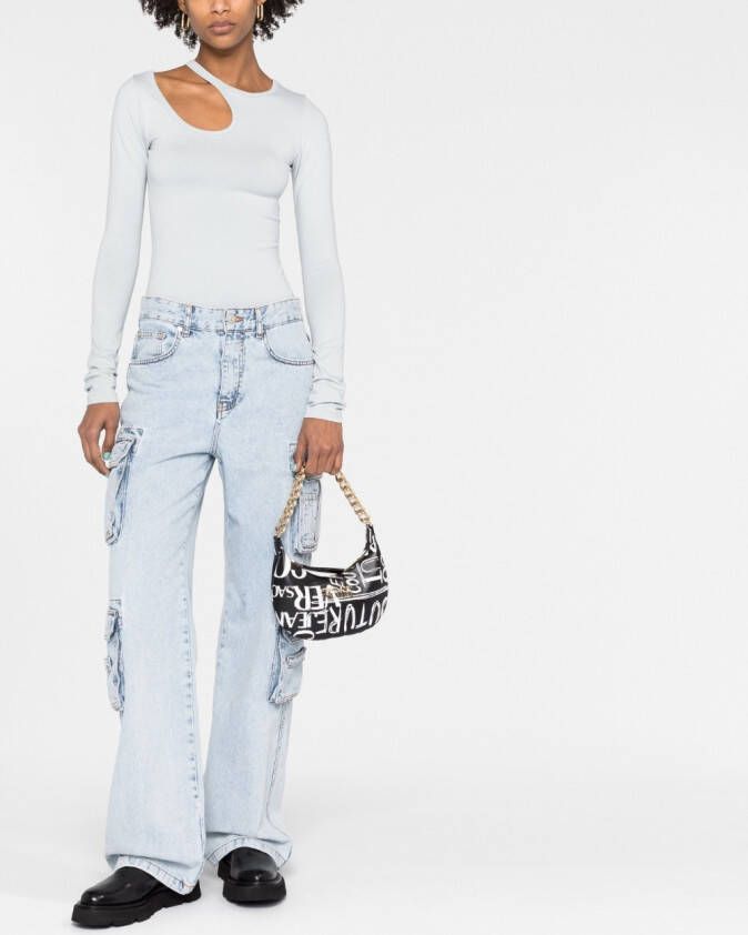 Versace Jeans Couture Shopper met logoprint Zwart