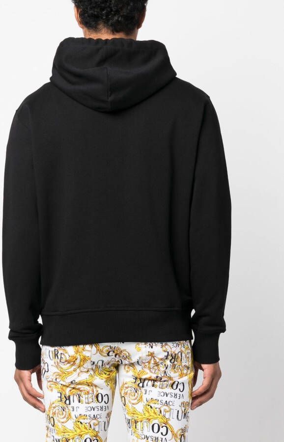 Versace Jeans Couture Hoodie met logoprint Zwart