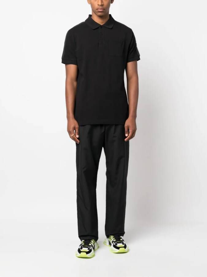 Versace Jeans Couture Poloshirt met logoband Zwart