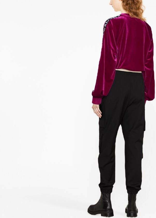 Versace Jeans Couture Fluwelen sweater Roze