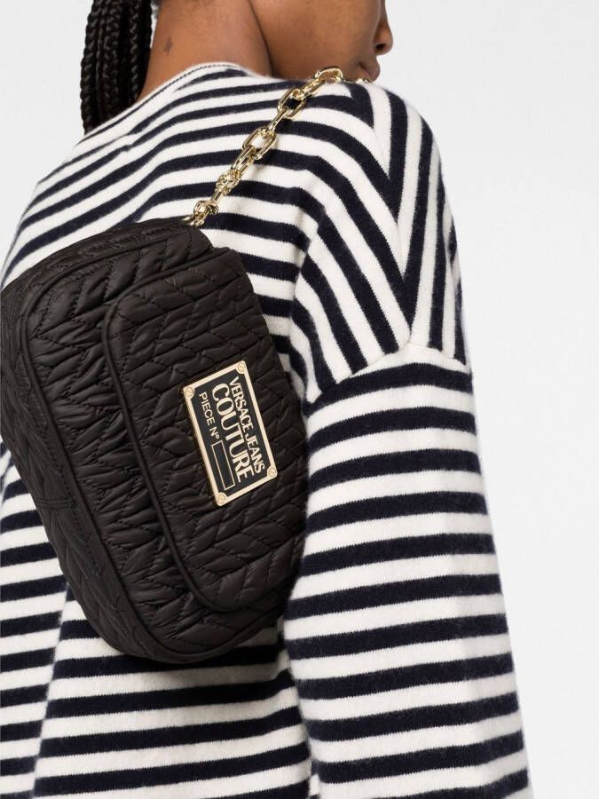 Versace Jeans Couture Matelassé schoudertas Zwart