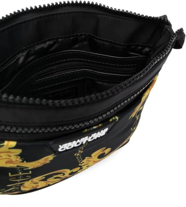Versace Jeans Couture Messengertas met barokprint Zwart