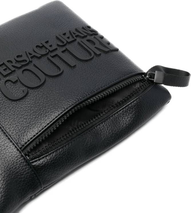 Versace Jeans Couture Messengertas met logo-reliëf Zwart