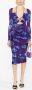 Versace Jeans Couture Midi-jurk met bloemenprint Paars - Thumbnail 2