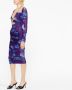 Versace Jeans Couture Midi-jurk met bloemenprint Paars - Thumbnail 4