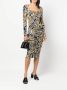 Versace Jeans Couture Midi-jurk met logoprint Zwart - Thumbnail 2