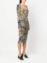 Versace Jeans Couture Midi-jurk met logoprint Zwart - Thumbnail 3