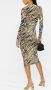 Versace Jeans Couture Midi-jurk met logoprint Zwart - Thumbnail 4