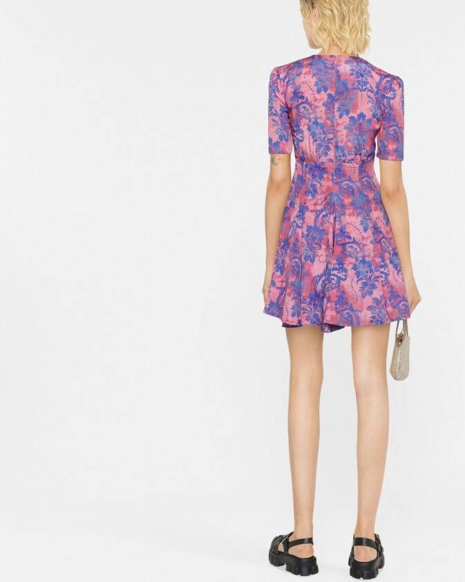 Versace Jeans Couture Mini-jurk met bloemenprint Roze