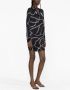 Versace Jeans Couture Mini-jurk met bloemenprint Zwart - Thumbnail 3