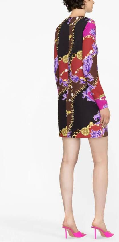 Versace Jeans Couture Mini-jurk met grafische print Rood