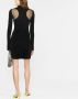 Versace Jeans Couture Mini-jurk met mesh vlak Zwart - Thumbnail 4