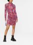 Versace Jeans Couture Mini-jurk met ruche Rood - Thumbnail 2