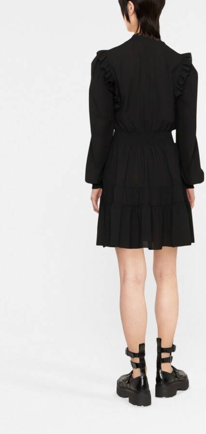 Versace Jeans Couture Mini-jurk met ruches Zwart