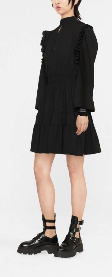 Versace Jeans Couture Mini-jurk met ruches Zwart