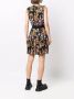 Versace Jeans Couture Mini-jurk met zonnebloemprint Zwart - Thumbnail 4