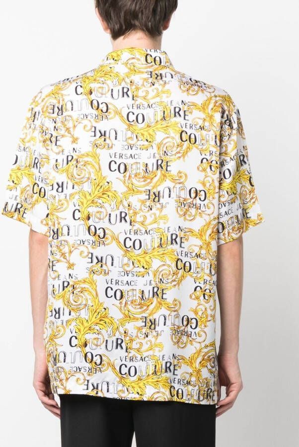 Versace Jeans Couture Overhemd met barokprint Wit