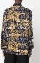 Versace Jeans Couture Overhemd met barokprint Zwart - Thumbnail 4