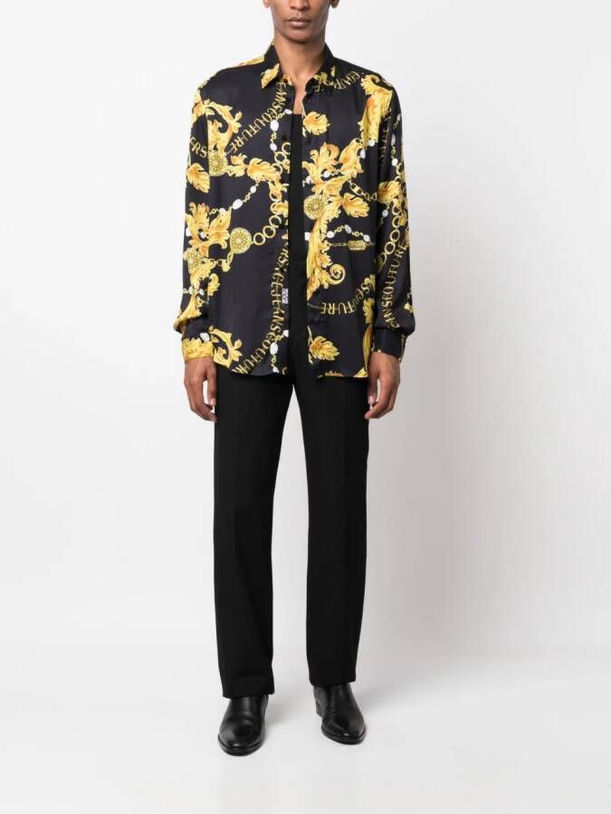 Versace Jeans Couture Overhemd met lange mouwen Zwart