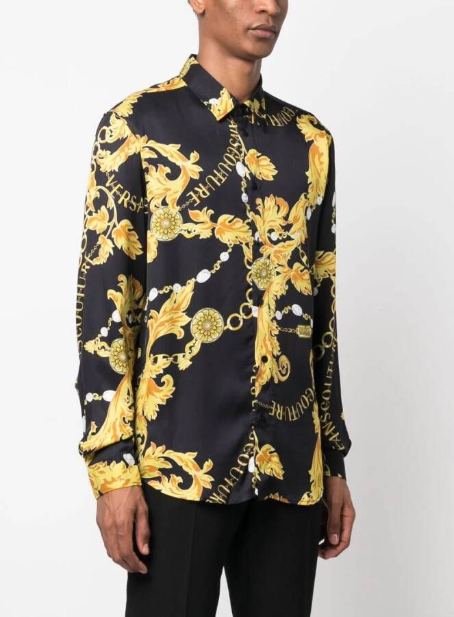 Versace Jeans Couture Overhemd met lange mouwen Zwart