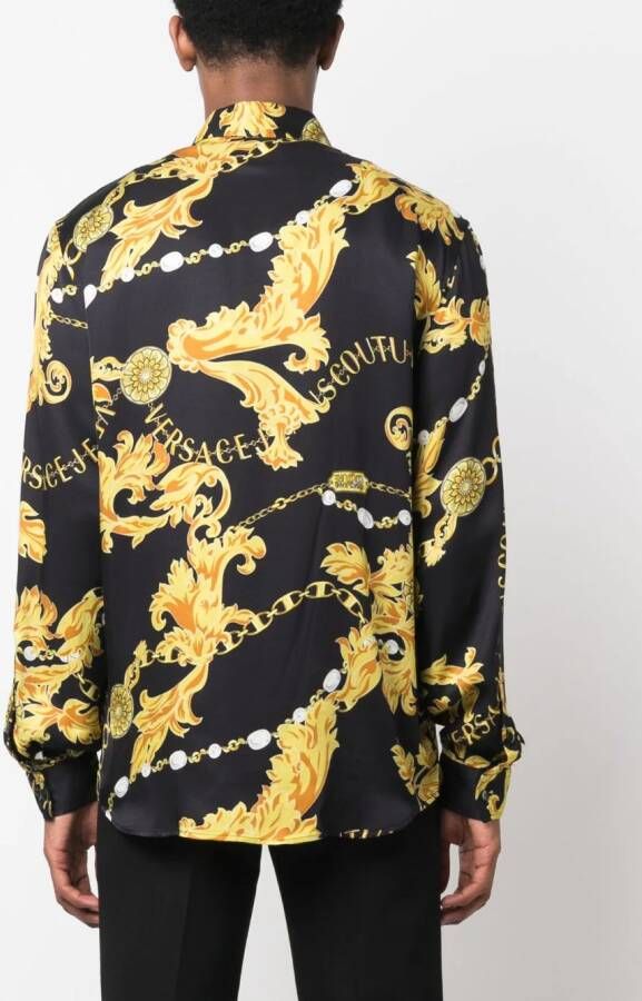 Versace Jeans Couture Overhemd met lange mouwen Zwart