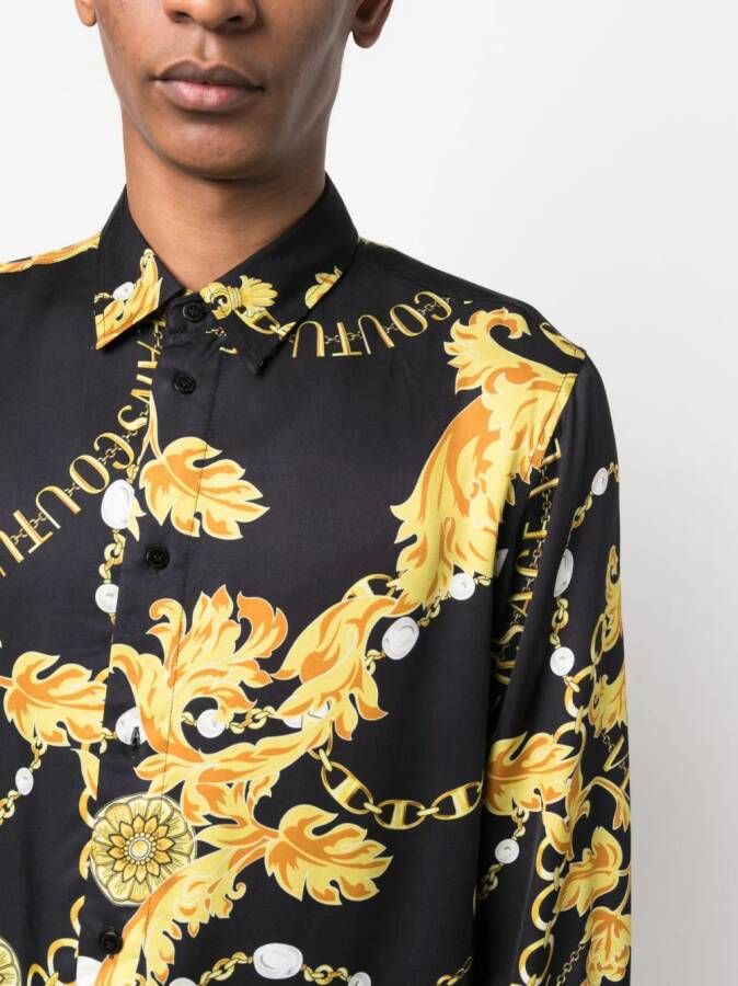 Versace Jeans Couture Overhemd met lange mouwen Zwart