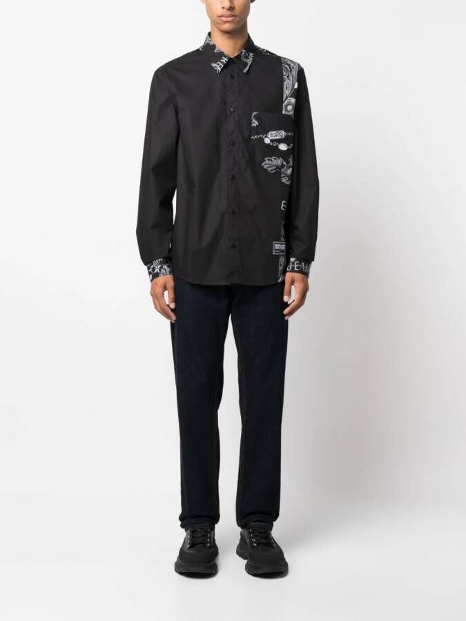 Versace Jeans Couture Overhemd met paisley-print Zwart