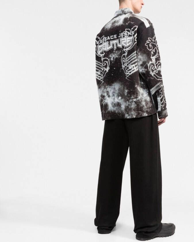 Versace Jeans Couture Overhemd met print Zwart