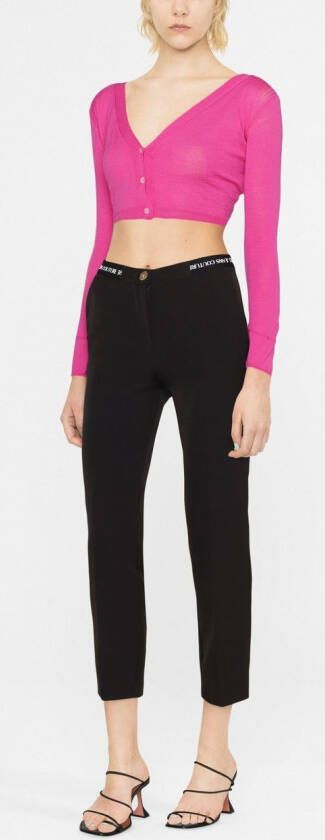 Versace Jeans Couture Pantalon met logotaille Zwart