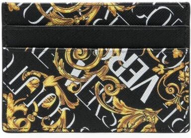 Versace Jeans Couture Pasjeshouder met logoprint Zwart