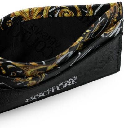 Versace Jeans Couture Pasjeshouder met logoprint Zwart