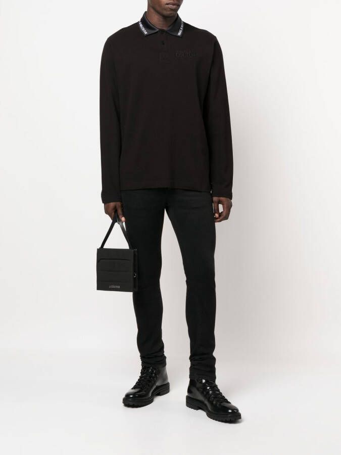 Versace Jeans Couture Poloshirt met geborduurd logo Zwart