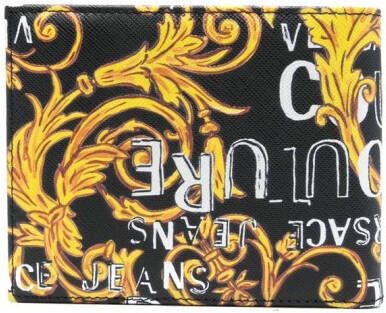 Versace Jeans Couture Portemonnee met logoprint Zwart